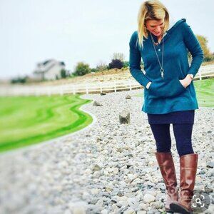 CAbi #3321 No Sweat Teal Hoodie